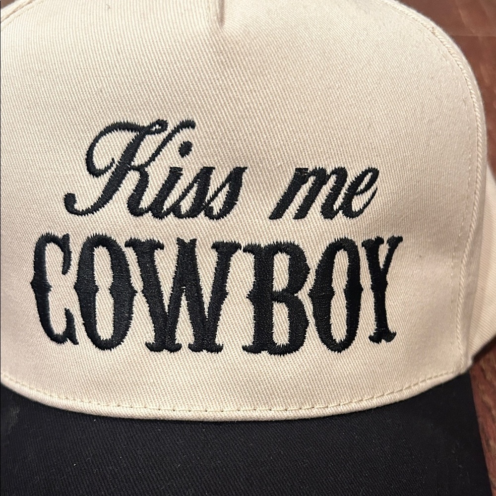 Kiss Me Cowboy Two-Tone Trucker Cap - Picture 2 of 9